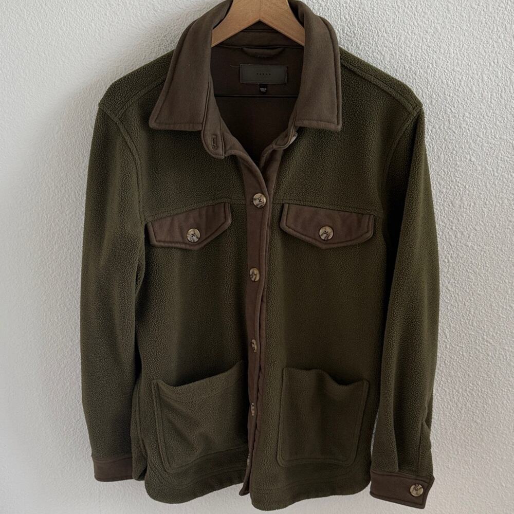 Blank NYC Dark Olive Utility Shacket Barn Shacket Cozy Medium